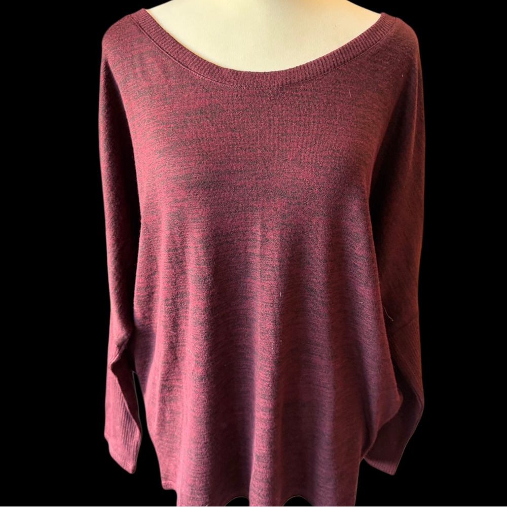 White House Black Market Plum Knit Tunic